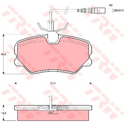 Foto Kit pastiglie freno, Freno a disco TRW GDB1039