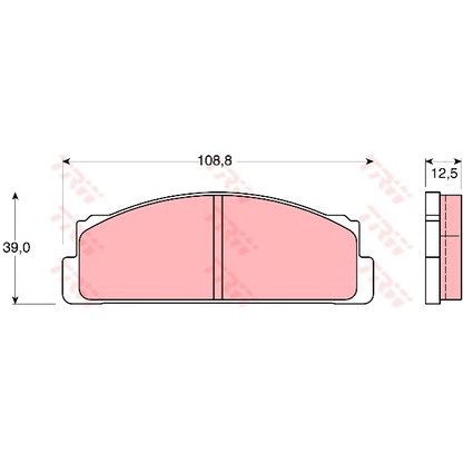 Photo Brake Pad Set, disc brake TRW GDB105