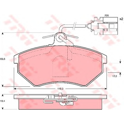 Photo Brake Pad Set, disc brake TRW GDB1057