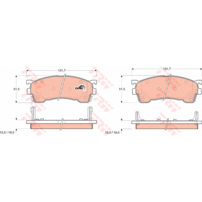 Photo Brake Pad Set, disc brake TRW GDB1139