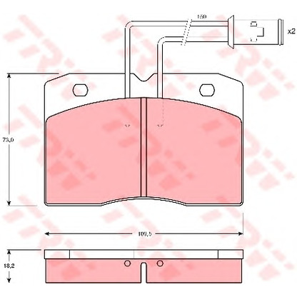 Photo Kit de plaquettes de frein, frein à disque TRW GDB1152