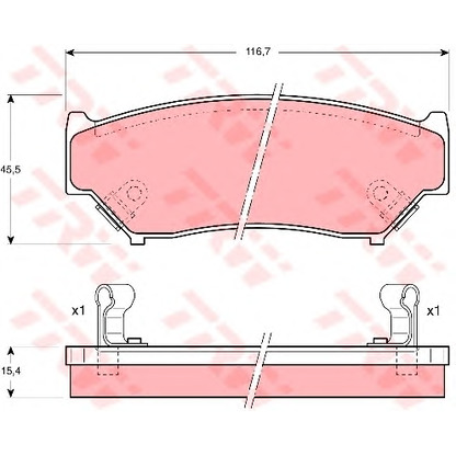 Photo Brake Pad Set, disc brake TRW GDB1174