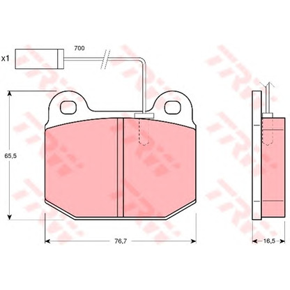 Foto Kit pastiglie freno, Freno a disco TRW GDB1253