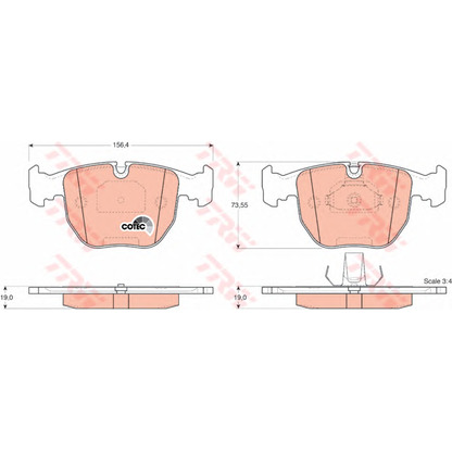 Photo Kit de plaquettes de frein, frein à disque TRW GDB1261