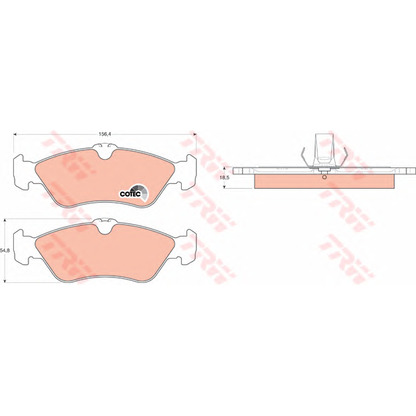 Photo Brake Pad Set, disc brake TRW GDB1263