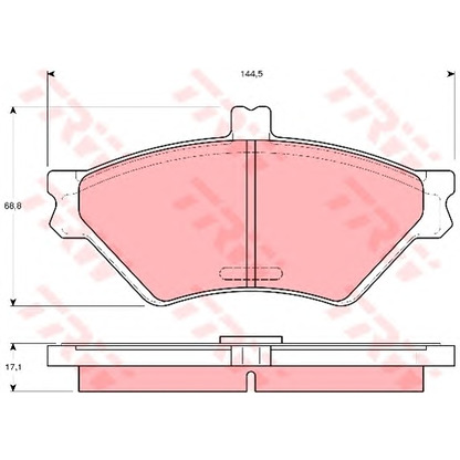 Photo Brake Pad Set, disc brake TRW GDB1268