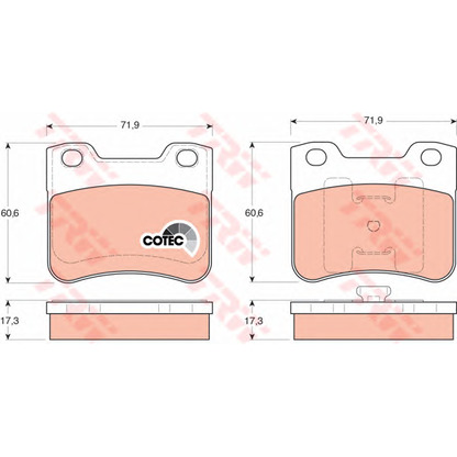 Photo Kit de plaquettes de frein, frein à disque TRW GDB1279