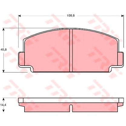 Photo Brake Pad Set, disc brake TRW GDB130