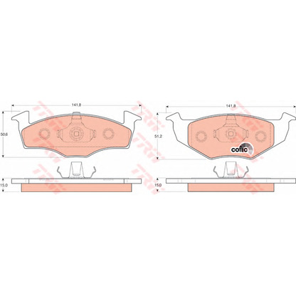 Photo Brake Pad Set, disc brake TRW GDB1306