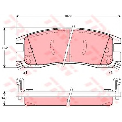 Photo Brake Pad Set, disc brake TRW GDB1309