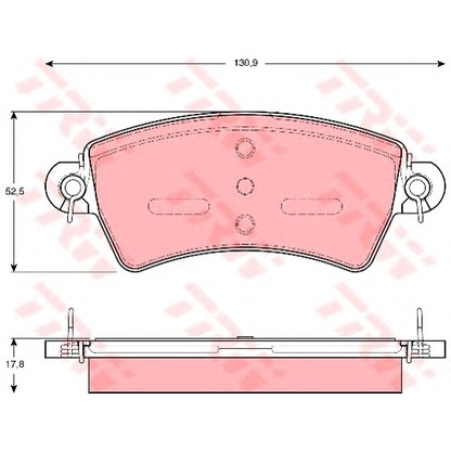 Photo Kit de plaquettes de frein, frein à disque TRW GDB1385