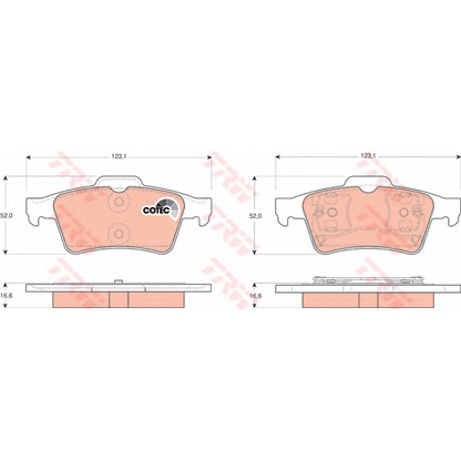 Photo Brake Pad Set, disc brake TRW GDB1469