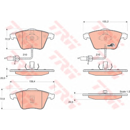 Photo Brake Pad Set, disc brake TRW GDB1528