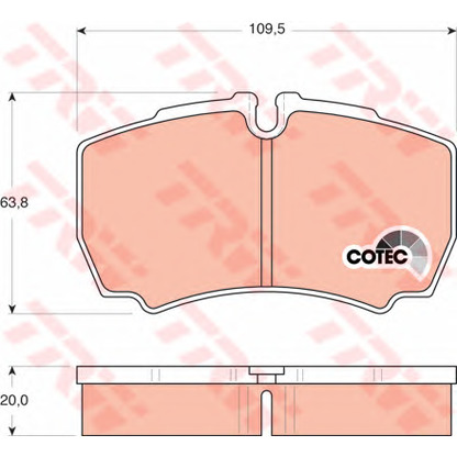 Photo Brake Pad Set, disc brake TRW GDB1535