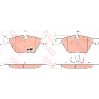 Photo Brake Pad Set, disc brake TRW GDB1559