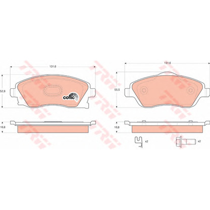 Foto Kit pastiglie freno, Freno a disco TRW GDB1570