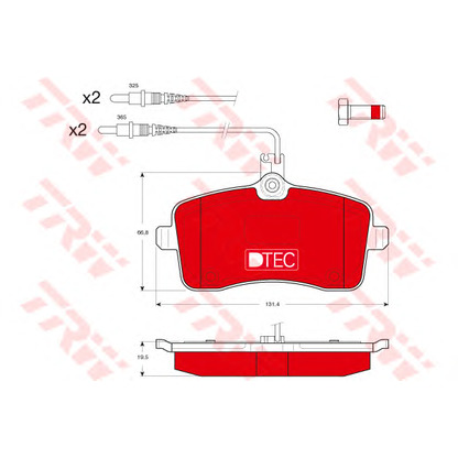 Foto Kit pastiglie freno, Freno a disco TRW GDB1594DTE