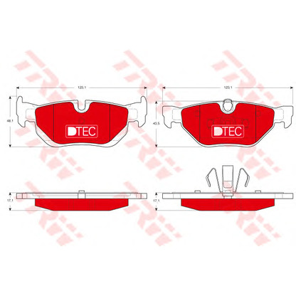 Photo Brake Pad Set, disc brake TRW GDB1626DTE