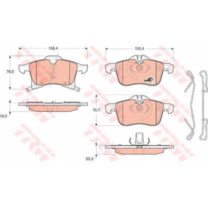 Photo Brake Pad Set, disc brake TRW GDB1668