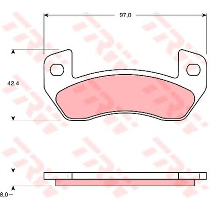 Photo Brake Pad Set, disc brake TRW GDB1680