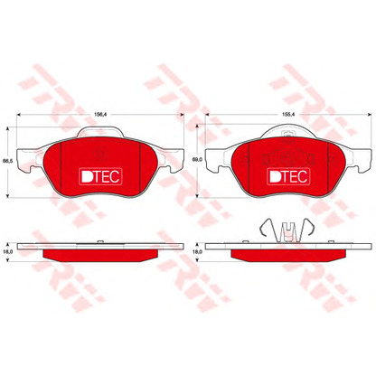 Foto Kit pastiglie freno, Freno a disco TRW GDB1687DTE