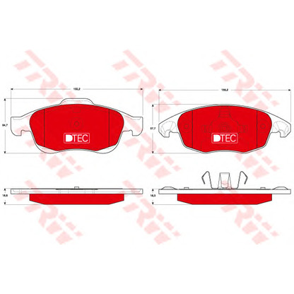 Foto Kit pastiglie freno, Freno a disco TRW GDB1690DTE