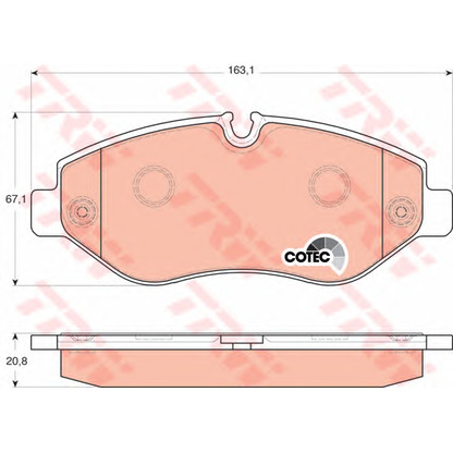 Photo Brake Pad Set, disc brake TRW GDB1698