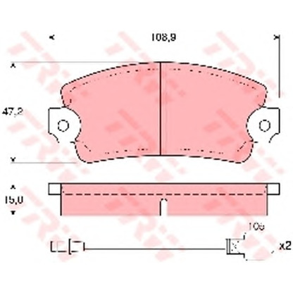 Photo Brake Pad Set, disc brake TRW GDB172