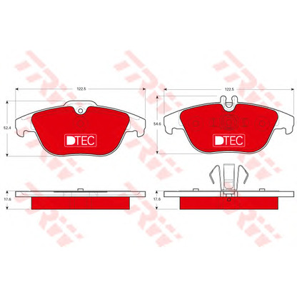 Photo Kit de plaquettes de frein, frein à disque TRW GDB1738DTE