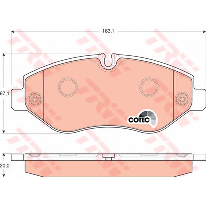 Photo Brake Pad Set, disc brake TRW GDB1747