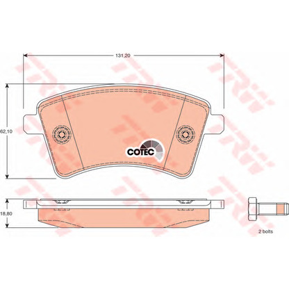 Photo Brake Pad Set, disc brake TRW GDB1785