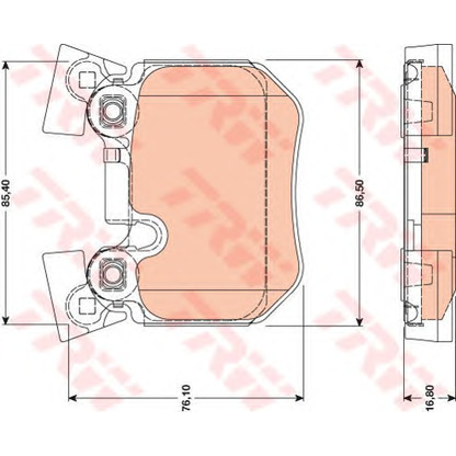 Photo Brake Pad Set, disc brake TRW GDB1795