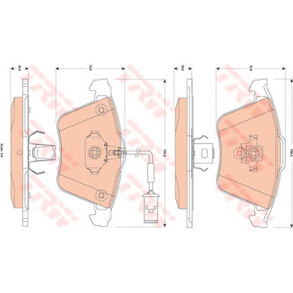 Photo Brake Pad Set, disc brake TRW GDB1832