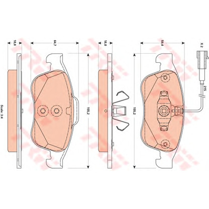 Photo Brake Pad Set, disc brake TRW GDB1873