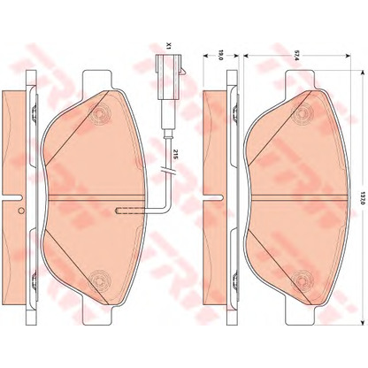 Photo Brake Pad Set, disc brake TRW GDB1879