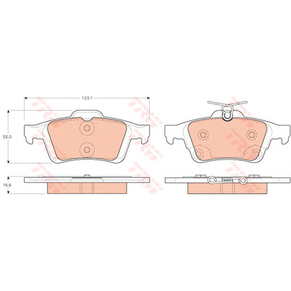 Photo Brake Pad Set, disc brake TRW GDB1938