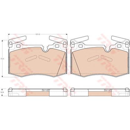 Photo Brake Pad Set, disc brake TRW GDB1948