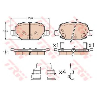 Photo Brake Pad Set, disc brake TRW GDB1950