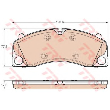 Photo Brake Pad Set, disc brake TRW GDB1952