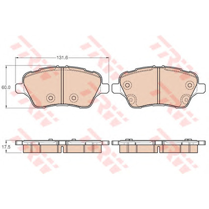 Photo Brake Pad Set, disc brake TRW GDB1959