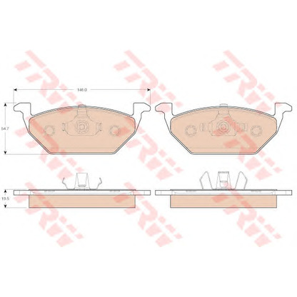 Photo Brake Pad Set, disc brake TRW GDB1984