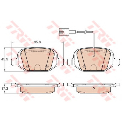 Photo Brake Pad Set, disc brake TRW GDB1985