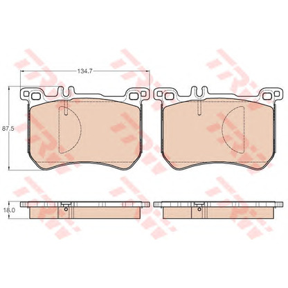 Photo Brake Pad Set, disc brake TRW GDB2013