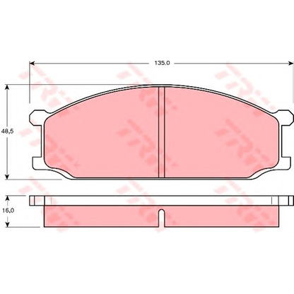 Photo Brake Pad Set, disc brake TRW GDB204