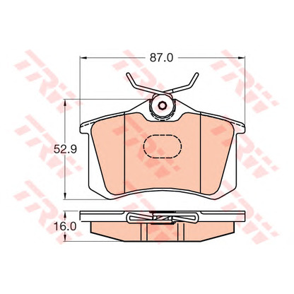 Photo Brake Pad Set, disc brake TRW GDB2040