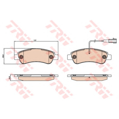 Photo Brake Pad Set, disc brake TRW GDB2068