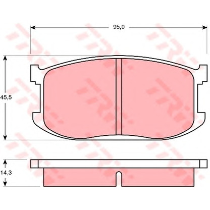 Photo Brake Pad Set, disc brake TRW GDB252