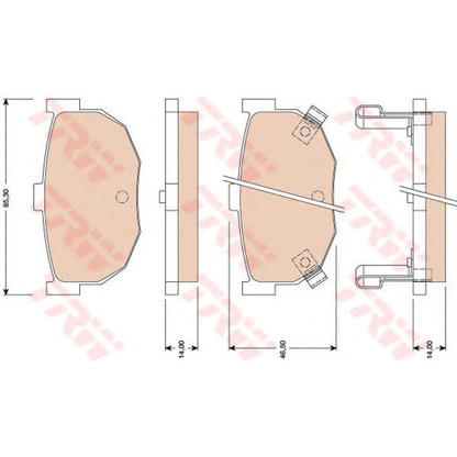 Photo Kit de plaquettes de frein, frein à disque TRW GDB3051