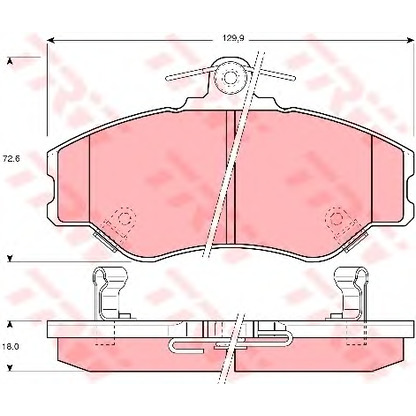 Фото Комплект тормозных колодок, дисковый тормоз TRW GDB3089