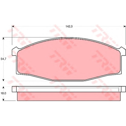 Foto Kit pastiglie freno, Freno a disco TRW GDB3117